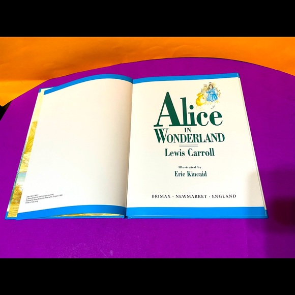 ALICE IN WONDERLAND VINTAGE 1993 HARDCOVER BOOK CLASSICS FOR YOUNG READERS 61p. - Picture 15 of 15